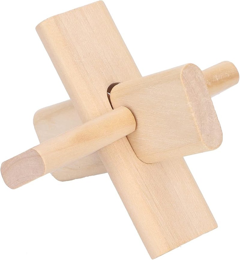 لغز الدماغ الخشبي قفل اللغز لعبة فتح اللغز لتدريب الصبر - Image 1